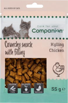 Companion Cat Crunchy med fyld - kylling