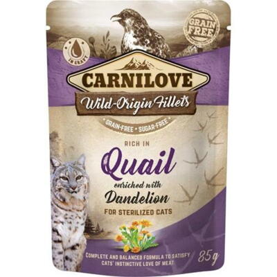 Carnilove Rich in Quail enriched with Dandelion - For Sterilized Cats