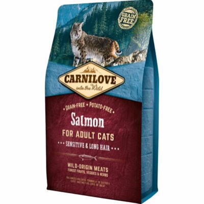 Carnilove Salmon  for adult cats with sensitive digestion, long-haired cats