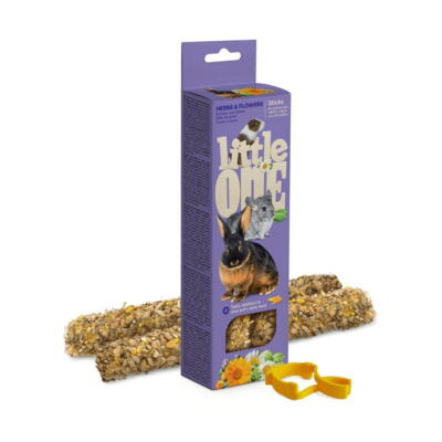 Little One Snacks - Gnaver - Sticks Urter og blomster, 2x55 g